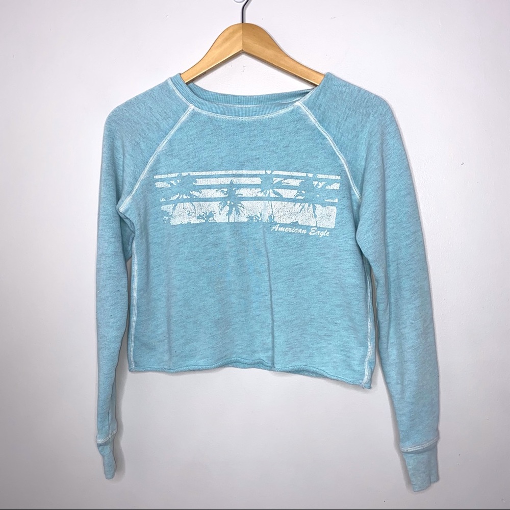 American Eagle Cropped Sweatshirt Women Size XS Sweater XS *